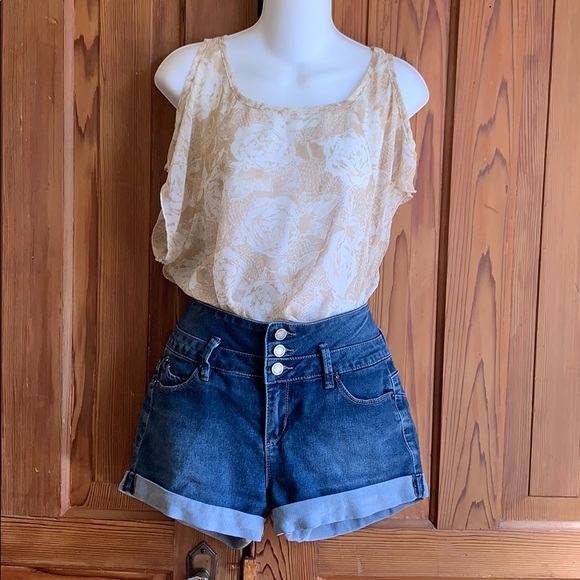 YMI Pants - YMI Blue Denim High Waisted Shorts